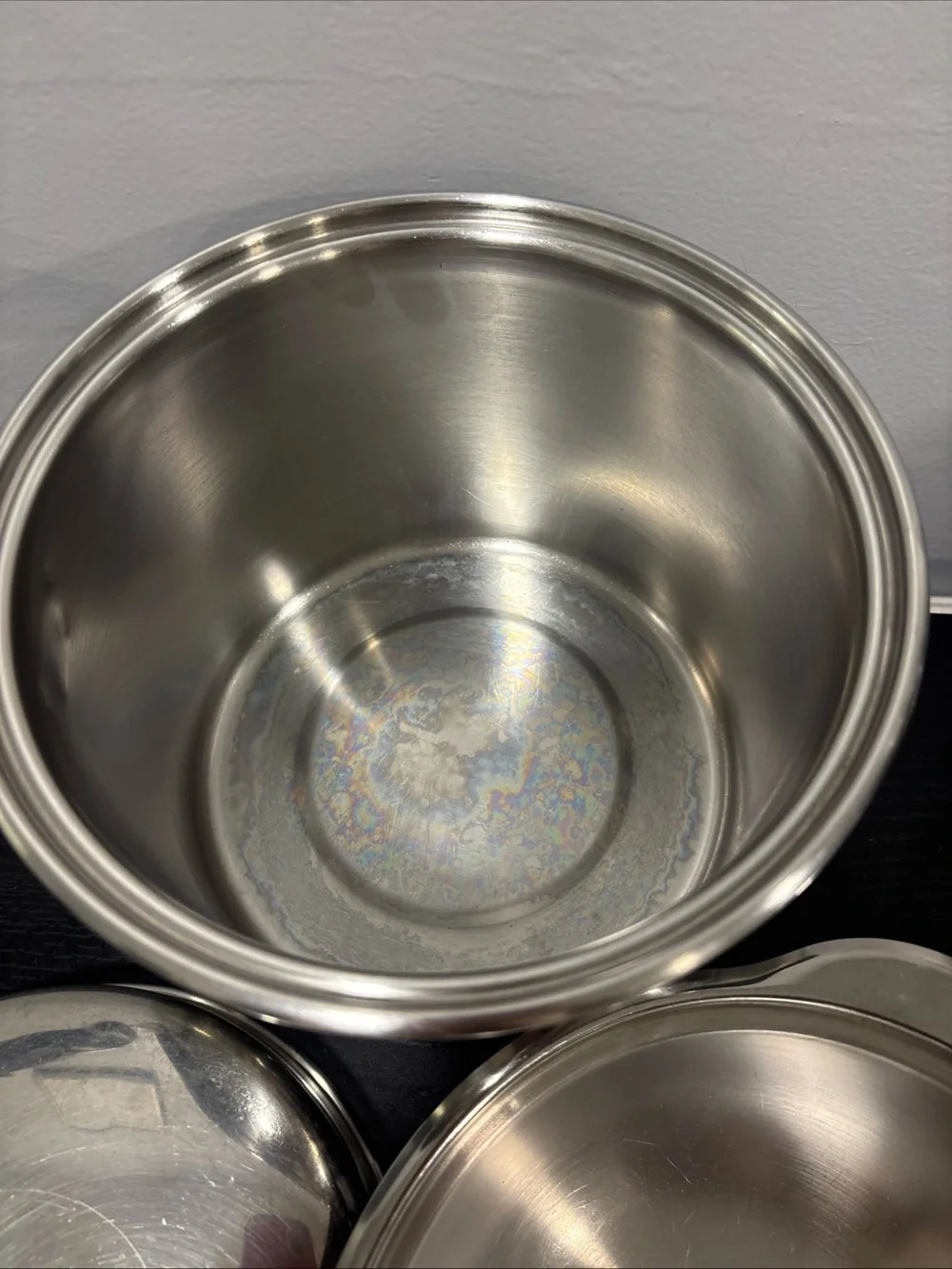 Vintage aluminum double boiler 3 peice set cookware